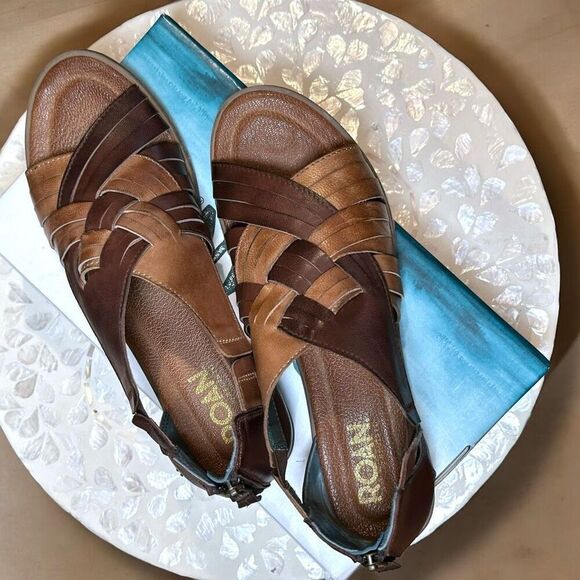 Roan by Bed Stu Alacrity Leather Sandal Brown/Tan Women's Size 9 EU 40 - Picture 6 of 13